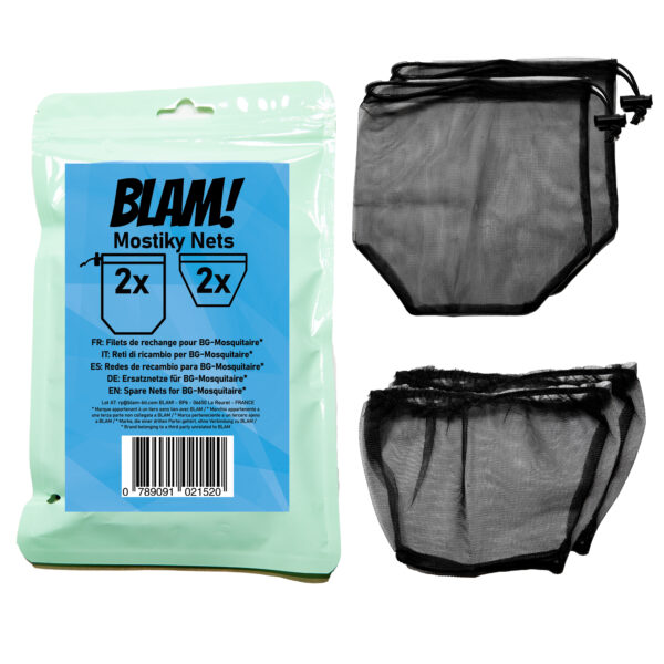 BLAM! Mostiky Nets Compatible avec Biogents BG-Mosquitaire 2X Sacs de Capture et 2X Filets de sécurité