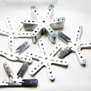 DOMESTAR 3V 3/8 ACIER INOXYDABLE: Kit de 46 connecteurs de Montage métal Acier inoxydable A2 / SS304 pour dôme géodésique fréquence 3