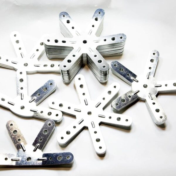 DOMESTAR 3V 3/8: Kit de 46 connecteurs de Montage métal Acier galvanisé pour dôme géodésique fréquence 3