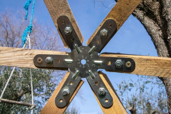 DOMESTAR 3V 3/8: Kit di 46 connettori di montaggio in metallo zincato per cupola geodetica di frequenza 3 - immagine 4