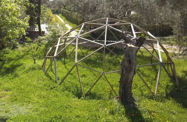 DOMESTAR 3V 3/8: Kit di 46 connettori di montaggio in metallo zincato per cupola geodetica di frequenza 3 - immagine 2