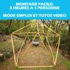 DOMESTAR 1V Dome géodésique: Kit de 11 connecteurs de montage métal acier galvanisé pour dome 1V – Image 2