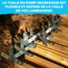 DOMESTAR 1V Dome géodésique: Kit de 11 connecteurs de montage métal acier galvanisé pour dome 1V – Image 6