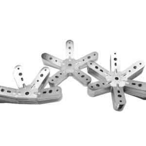 DOMESTAR F2 ACIER INOXYDABLE Connecteurs Dôme géodésique 2V: Kit de 26 connecteurs de Montage métal Acier Inoxydable A2 / SS304pour dôme fréquence 2