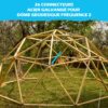Conectores de cúpula geodésica DOMESTAR F2 2V: kit de 26 conectores de montaje metálicos de acero galvanizado para cúpula de frecuencia 2 - Imagen 2