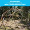 Conectores de cúpula geodésica DOMESTAR F2 2V: kit de 26 conectores de montaje metálicos de acero galvanizado para cúpula de frecuencia 2 - Imagen 5