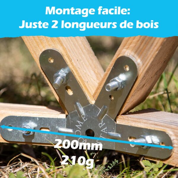DOMESTAR F2 ACIER INOXYDABLE Connecteurs Dôme géodésique 2V: Kit de 26 connecteurs de Montage métal Acier Inoxydable A2 / SS304pour dôme fréquence 2 – Image 6