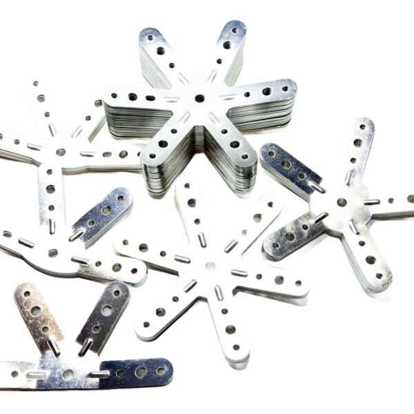 DOMESTAR 3V 5/8 Connecteurs Dôme géodésique 3V 5/8: Kit de 61 connecteurs de Montage métal Acier galvanisé BOITE OUVERTE