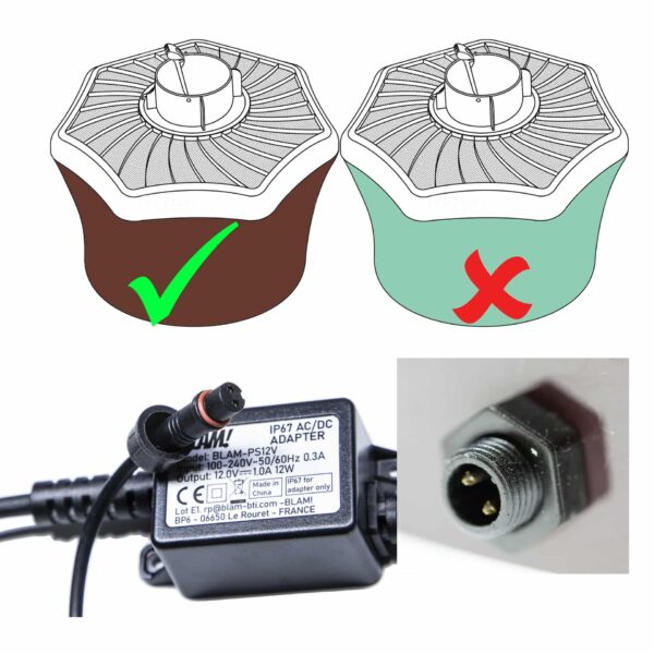 Trasformatore di alimentazione BLAM 12V compatibile con Biogents(*) BG-Mosquitaire(*) – Trappola per zanzare, IP67, cavo da 9 m, spina UE - immagine 4