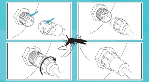 Trasformatore di alimentazione BLAM 12V compatibile con Biogents(*) BG-Mosquitaire(*) – Trappola per zanzare, IP67, cavo da 9 m, spina UE - immagine 6