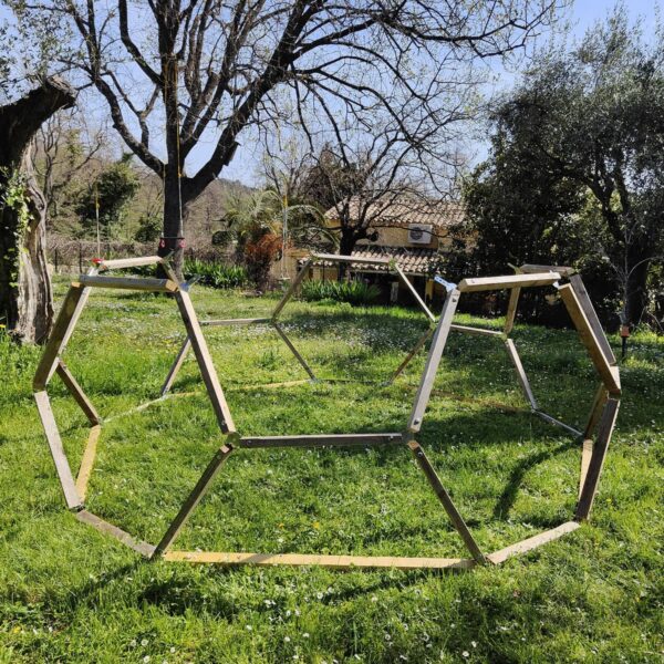 Domestat HEXDOME : 40 Connecteurs Métal pour Dôme Géodésique 3V 5/8 Icosaèdre Tronqué – Image 7
