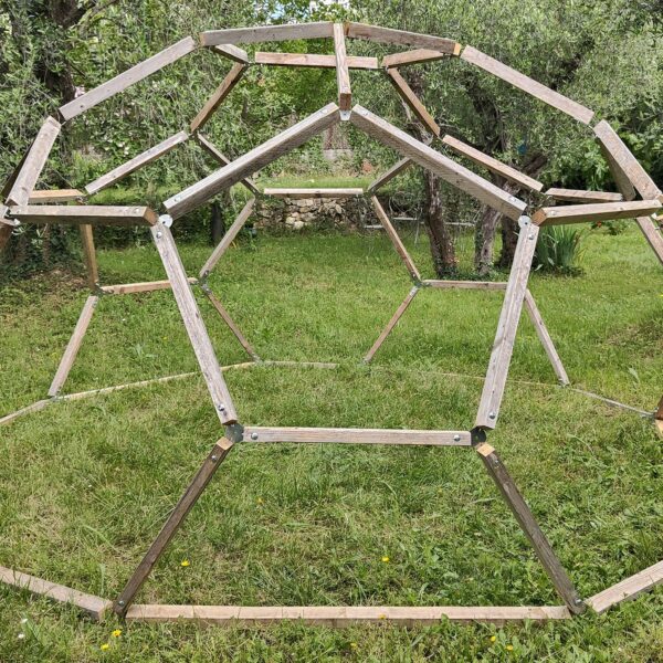 Domestat HEXDOME : 40 Connecteurs Métal pour Dôme Géodésique 3V 5/8 Icosaèdre Tronqué